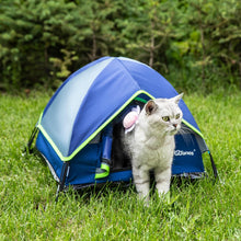 Load image into Gallery viewer, Blue Cat Tent, Large Cave Bed for Indoor Cats and Small Dogs with Soft Mat - 22"
