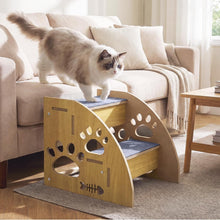Load image into Gallery viewer, 2 Steps Dog Stair Wooden Non-Slip Pet Ramp Puppy Cats Older dogs
