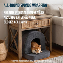 Load image into Gallery viewer, PELZIN Orthopedic Dog Bed House - Indoor Dog Kennel with Egg-Crate Foam
