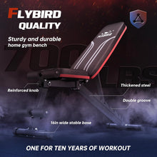 Load image into Gallery viewer, FLYBIRD Adjustable Bench,Utility Weight Bench for Full Body Workout- Foldable
