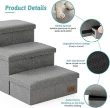 Load image into Gallery viewer, COZY KISS Dog Stair for Small Dogs with Storage, Foldable Pet Step COZY KISS Dog
