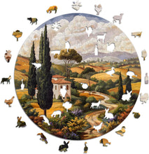 Load image into Gallery viewer, Iconic Puzzles - Tuscany, Italy, 100% sustainable wooden puzzle Gifts for FAMILY
