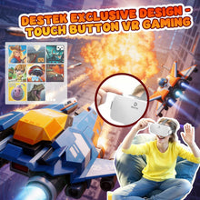 Load image into Gallery viewer, DESTEK V5 VR Headset for Phone &amp; Kids, Fits 5.5 to 7.0 Inch Phones Includes Remote Controller &amp; 128 Premium VR apps,Touch Button for YouTube VR,Anti-blue HD lenses,Fits iPhone/Samsung,White.
