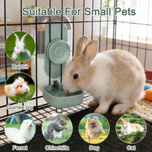 Load image into Gallery viewer, 1L Rabbit Food Dispenser - Small Animals Pet Feeder and Waterer Set - Hanging Automatic Food and Water Bowl for Cage - Feeding Station for Small Dog, Cat, Kitten, Bunny, Guinea Pig, Ferret
