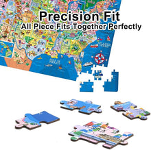 Load image into Gallery viewer, USA Map Puzzle, 200 Piece United States Puzzle - 50 States with Capitals, America Jigsaw Puzzle Geography Puzzles
