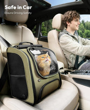 Load image into Gallery viewer, Pecute Cat Backpack Large Space pet Carrier Backpack Breathable Bubble green
