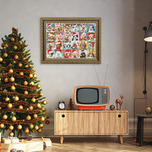 Load image into Gallery viewer, Advent Calendar Jigsaw Puzzle, 24 Christmas Puzzle Boxes, Family Holiday Jigsaw DOGS
