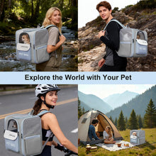 Load image into Gallery viewer, Pet Cat Carrier Backpack for Small Medium Dogs Up to 7KG with Steel Wire Frame
