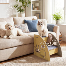 Load image into Gallery viewer, 2 Steps Dog Stair Wooden Non-Slip Pet Ramp Puppy Cats Older dogs
