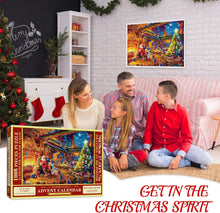 Load image into Gallery viewer, Advent Calendar Jigsaw Puzzle, 24 Christmas Puzzle Boxes, Family Holiday Jigsaw SANTA
