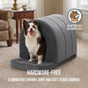 PELZIN Orthopedic Dog Bed House - Indoor Dog Kennel with Egg-Crate Foam