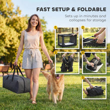 Load image into Gallery viewer, Collapsible Dog Crate, Portable Pet Travel Crate for Medium Large Dogs and Cats
