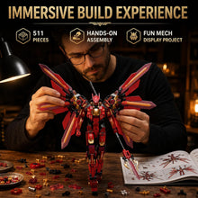 Load image into Gallery viewer, Red Mech Robot Building Block Set for Mecha Fans 511 Pcs
