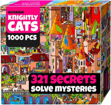 Load image into Gallery viewer, Jigsaw Puzzles for Adults 1000-1000 Piece Jigsaw Puzzles for Adults Knightly Cats - Jigsaw Puzzles with Premium Box Packaging and Extra Fun Challenges - Perfect for Relaxation and Gift Giving
