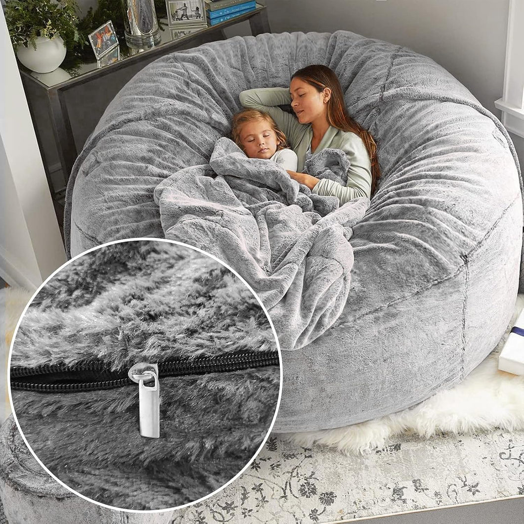Cookit Bean Bag Chair Cover(Cover Only,No Filler) Chair Cushion, Big Round Soft
