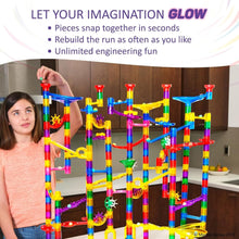 Load image into Gallery viewer, Marble Genius Marble Glow Run Race Track Set Glow in The Dark (300 pcs)
