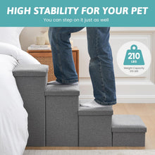 Load image into Gallery viewer, COZY KISS Dog Stair for Small Dogs with Storage, Foldable Pet Step COZY KISS Dog
