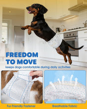Load image into Gallery viewer, Powools Male Dog Nappies - 96 Count Disposable Dog Nappies Male with Wetness Indicator, Leakproof &amp; Comfortable, Highly Absorbent Belly Bands for Training, Incontinence &amp; Travel, Small
