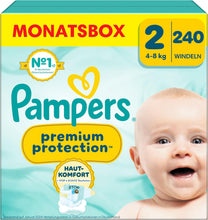 Load image into Gallery viewer, Pampers Baby Nappies Size 2 (4-8 kg) Premium Protection, Mini, Monthly Box, Best Comfort and Protection for Sensitive Skin, Pack of 240
