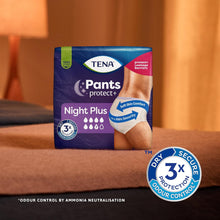 Load image into Gallery viewer, TENA ProSkin Pants Night Plus, Incontinence Underwear, XL (10 Count) Incontinence Underwear for Men &amp; Women, Moderate to Heavy Leakage, Lie Down Protection, Odour Control, Triple Skin Protection
