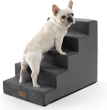 Load image into Gallery viewer, COZY KISS Wide Dog Stairs for Bed &amp; Sofa, Non-Slip Dog Steps for Small &amp; Medium
