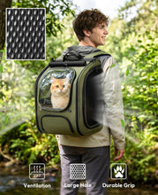 Load image into Gallery viewer, Pecute Cat Backpack Large Space pet Carrier Backpack Breathable Bubble green

