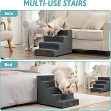 Load image into Gallery viewer, COZY KISS Wide Dog Stairs for Bed &amp; Sofa, Non-Slip Dog Steps for Small &amp; Medium
