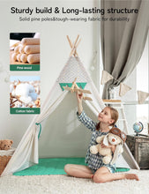 Load image into Gallery viewer, Besrey Toddler Teepee Tent for Kids, Kids Play Tent with Padded Mat &amp; Lights, Co
