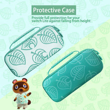 Load image into Gallery viewer, TIKOdirect Carrying Case for Switch lite, Shockproof Portable Travel Bag with Glitter Galaxy case, Screen Protectors and Cute Leaf Thumb Grips Caps, Leaf Green

