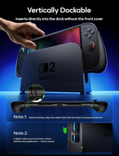 Load image into Gallery viewer, JSAUX Split Protective Grip Case for Switch 2 with Front Cover Drop Protection, Dockable, Ergonomic Non-Slip Grip, Kickstand Compatible, PC Front Cover, TPU Middle Frame, 10-Card Storage
