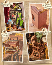 Load image into Gallery viewer, Rolife Book Nook Kits for Adults，Silent Corner Study for Beginners Dollhouse for Bookshelf Decor, 3D Puzzles Christmas Birthday Gift for Teens and Lovers
