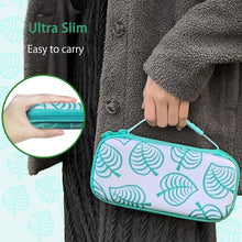 Load image into Gallery viewer, TIKOdirect Carrying Case for Switch lite, Shockproof Portable Travel Bag with Glitter Galaxy case, Screen Protectors and Cute Leaf Thumb Grips Caps, Leaf Green
