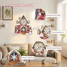 Load image into Gallery viewer, 3D Wooden Puzzle Clock - DIY House Model Kit for Adults to Build, Functional Wall Clock with Moving Pendulum, Wood Craft Hobby Set, Unique Valentine's Day Gift for Him Her
