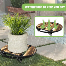 Load image into Gallery viewer, 2 Pack Plant Caddy Indoor Outdoor Trolley - Plant Stands with 360°Lockable Caste
