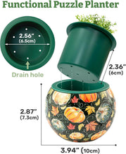 Load image into Gallery viewer, PieceRelax 3D Puzzle Planter - Singing Birds and Flowers - Small Round Plant Pot
