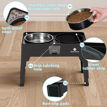 Load image into Gallery viewer, GUUSII HOME Raised Dog Bowl with Stand Elevated Feeding Station Feeder Large
