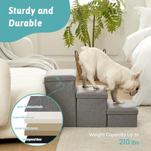 Load image into Gallery viewer, COZY KISS Dog Stair for Small Dogs with Storage, Foldable Pet Step COZY KISS Dog
