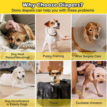 Load image into Gallery viewer, Dono Dog Nappies Female / Male with Full Wrapped Stretchy Waist, 10 PCS
