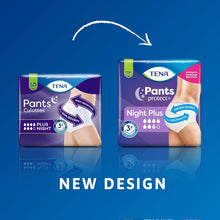 Load image into Gallery viewer, TENA ProSkin Pants Night Plus, Incontinence Underwear, XL (10 Count) Incontinence Underwear for Men &amp; Women, Moderate to Heavy Leakage, Lie Down Protection, Odour Control, Triple Skin Protection
