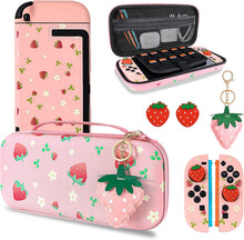 Load image into Gallery viewer, DLseego Carrying Case for Switch 2,Strawberry Theme Portable Shell Travel Game
