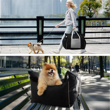 Load image into Gallery viewer, Lesure Small Dog Car Seat Waterproof Dog Booster Seat Puppy Car Bed With Clip
