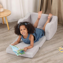 Load image into Gallery viewer, BestRoyal Grey Seating Toddler Couch, 2-in-1 Convertible Toddler Chair to sofa
