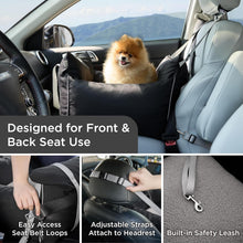 Load image into Gallery viewer, Lesure Small Dog Car Seat Waterproof Dog Booster Seat Puppy Car Bed With Clip
