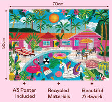 Load image into Gallery viewer, Elena Essex Jigsaws 1000 Pieces for Adults - Poolside, Puzzles for Adults, Adult Puzzles, Colourful Summer Holiday Swimming Pool Puzzle, Size 50x70cm
