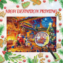 Load image into Gallery viewer, Advent Calendar Jigsaw Puzzle, 24 Christmas Puzzle Boxes, Family Holiday Jigsaw SANTA
