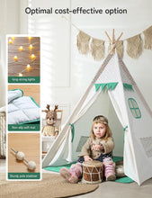 Load image into Gallery viewer, Besrey Toddler Teepee Tent for Kids, Kids Play Tent with Padded Mat &amp; Lights, Co
