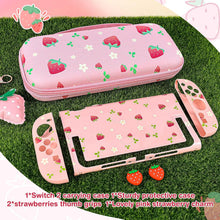 Load image into Gallery viewer, DLseego Carrying Case for Switch 2,Strawberry Theme Portable Shell Travel Game

