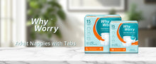 Load image into Gallery viewer, WhyWorry Adult Nappies for Women and Men, Medium, 15 Count Disposable Adult Diapers, Incontinence Briefs with Maximum Absorbency, Overnight Protection, Odor Control, Unisex
