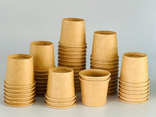 Load image into Gallery viewer, Kraft Paper Portion Pots Cups Compostable Ramekin Sauce Cups 1oz x 400
