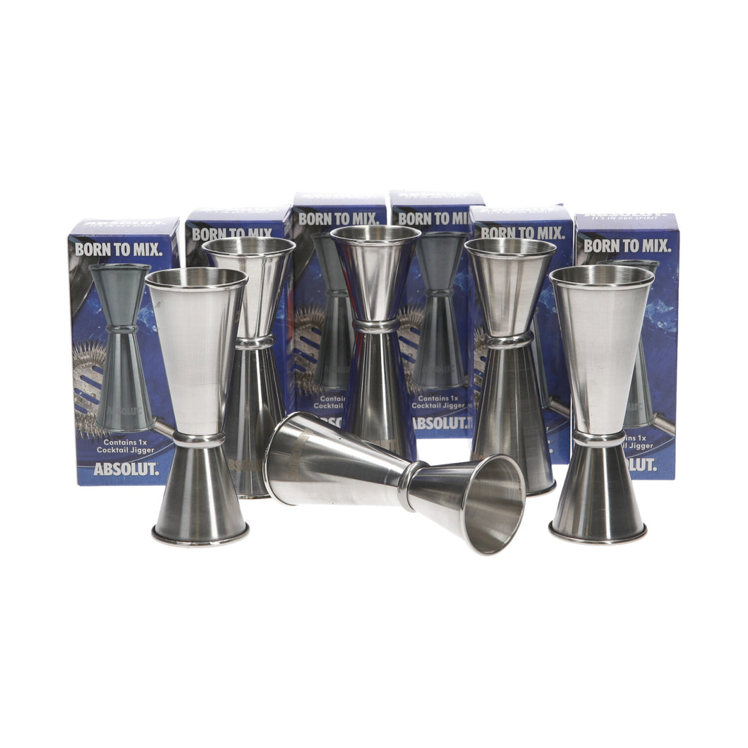 6 X Absolut Vodka Cocktail Jigger, Brand New & Boxed, Shot Measure Mix Mixer